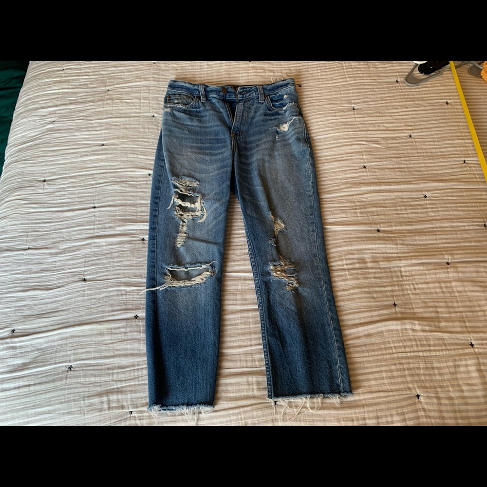 A&F Annie High Rise Girlfriend Jeans